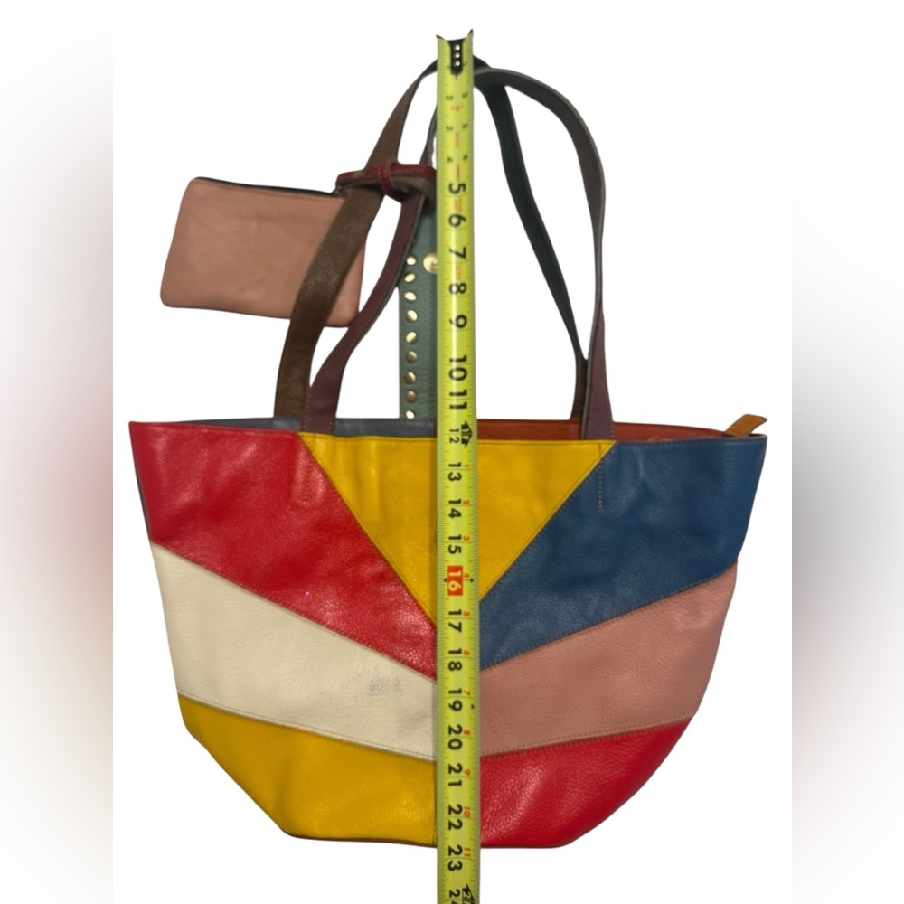 Amerileather Patchwork boho stud hippie leather purse - Picture 10 of 16
